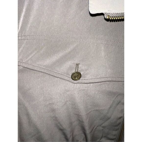 Tan Gallery Sport Gold Button Blouson Jacket Size L - Picture 3 of 9